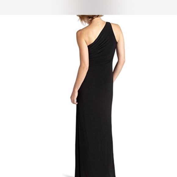 Laundry by Shelli Segal Formal Gown Navy One Shoulder Crystal Bead Ball Prom - Picture 2 of 11